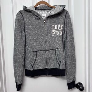 Victoria's Secret Gray Hoodie with Black Trim